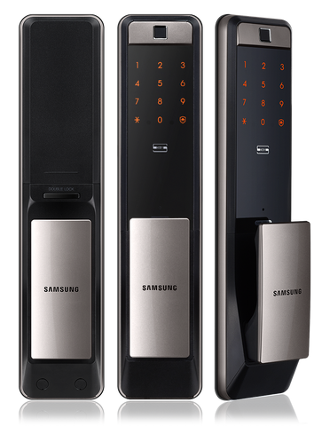 Samsung Zigbang P72 SHP-DP609 Fire Rated Digital Door Lock and S818 Gate Lock Bundle