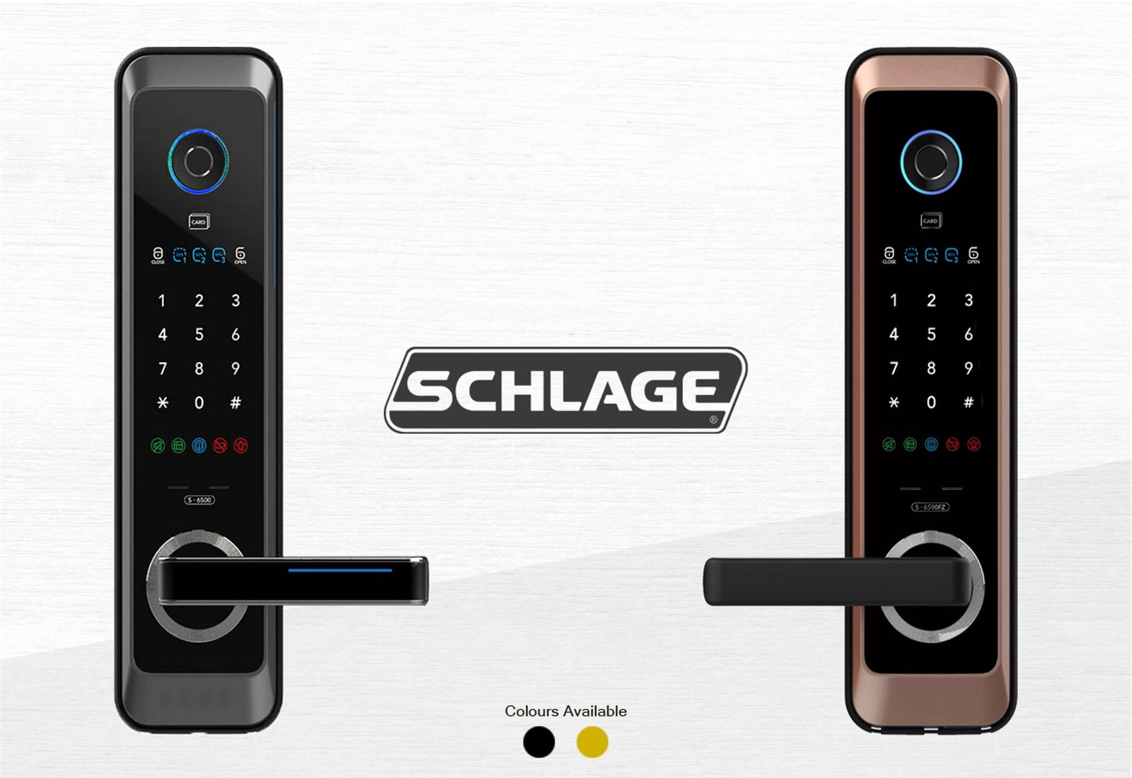 Lock Bundle Schlage S-6000 Fire Rated Digital Door Lock and S818 Gate Lock Bundle ...